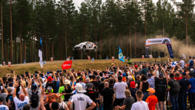 Kalle Rovanperä (FIN) Jonne Halttunen (FIN) Of Toyota Gazoo Racing Wrt are seen performing during the World Rally Championship Finland in Jyvasküla, Finland on 1,August, 2025 /