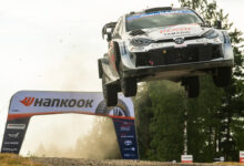 Kalle Rovanperä (FIN) Jonne Halttunen (FIN) Of Toyota Gazoo Racing Wrt are seen performing during the World Rally Championship Finland in Jyvasküla, Finland on 1,August, 2025 //