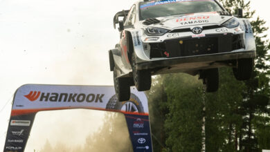 Kalle Rovanperä (FIN) Jonne Halttunen (FIN) Of Toyota Gazoo Racing Wrt are seen performing during the World Rally Championship Finland in Jyvasküla, Finland on 1,August, 2025 //