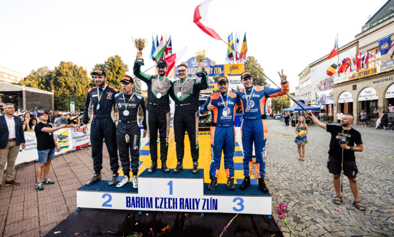 Participants are seen during the FIA European Rally Championship in Zlin, Czech Republic on 17, August 2025. //