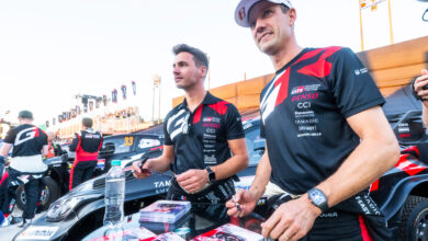 Sébastien Ogier (FRA) Vincent Landais (FRA) Of Toyota Gazoo Racing Wrt are seen during the World Rally Championship Paraguay in Encarnacion, Paraguay on 28,August, 2025 //