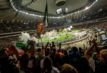 The venue seen during the sixth stop of the Drift Masters European Championship in Warsaw, Poland on September 14, 2024. // J