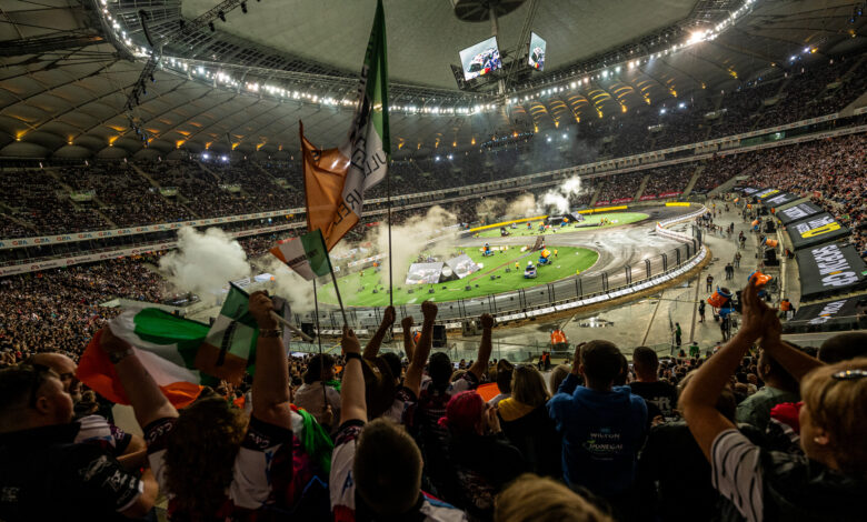 The venue seen during the sixth stop of the Drift Masters European Championship in Warsaw, Poland on September 14, 2024. // J