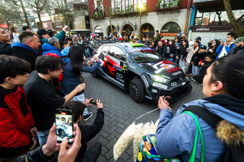 Elfyn Evans (GBR) Scott Martin (GBR) Of Toyota Gazoo Racing Wrt are seen during the World Rally Championship Chile in Conception, Chile on 12,September, 2025 //