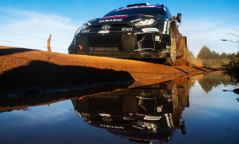 Sami Pajari (FIN) Marko Salminen (FIN) Of Toyota Gazoo Racing Wrt2 are seen performing during the World Rally Championship Chile in Conception, Chile on 12,September, 2025 //