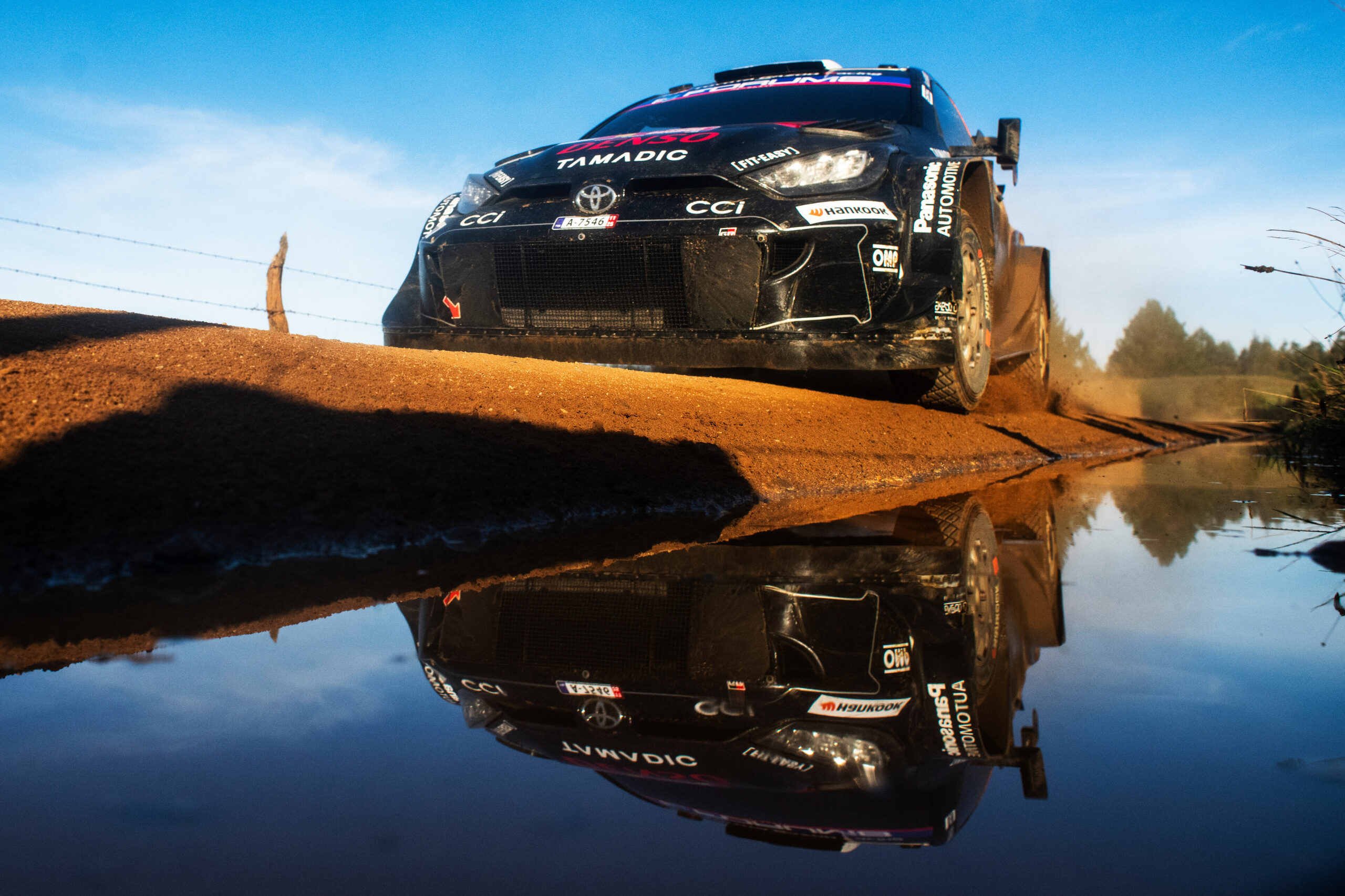 Sami Pajari (FIN) Marko Salminen (FIN) Of Toyota Gazoo Racing Wrt2 are seen performing during the World Rally Championship Chile in Conception, Chile on 12,September, 2025 //