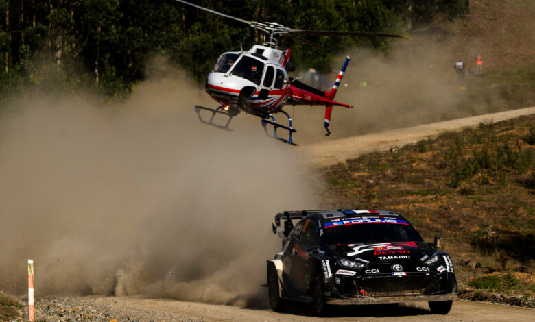 Sébastien Ogier (FRA) Vincent Landais (FRA) Of Toyota Gazoo Racing Wrt are seen performing during the World Rally Championship Chile in Conception, Chile on 13,September, 2025 //