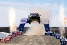 Sami Pajari (FIN) Marko Salminen (FIN) Of Toyota Gazoo Racing Wrt2 are seen performing during the World Rally Championship Chile in Conception, Chile on 14,September, 2025 //
