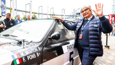 Michèle Mouton seen performing during the World Rally Championship Finland in Jyvasküla, Finland on 1,August. 2024 //