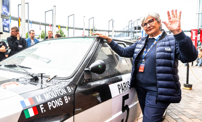 Michèle Mouton seen performing during the World Rally Championship Finland in Jyvasküla, Finland on 1,August. 2024 //