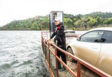 Sébastien Ogier (FRA) Of Toyota Gazoo Racing Wrt are seen crossing the river during the recce for the World Rally Championship Chile in Concepcion, Chile on 9,September, 2025 //