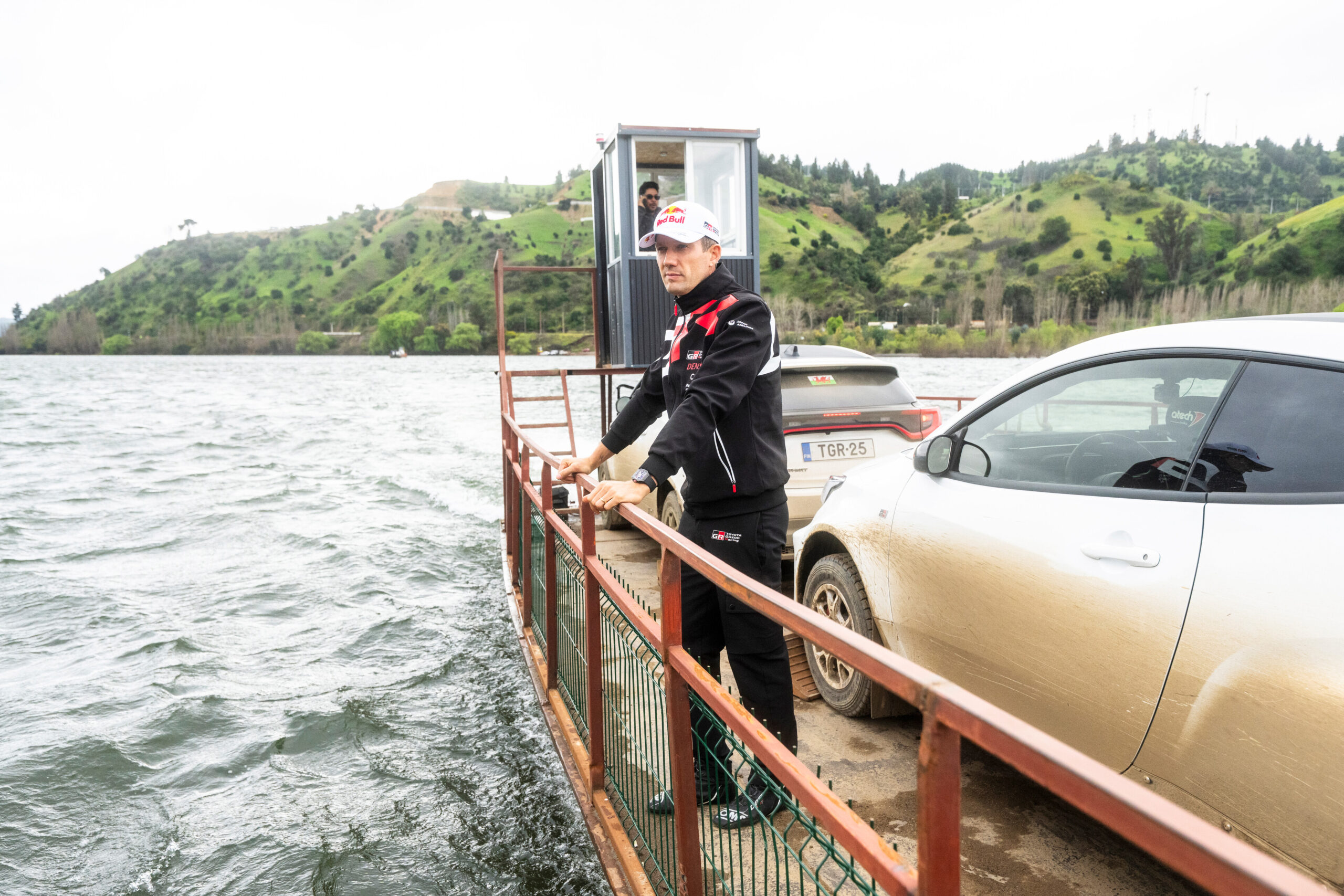 Sébastien Ogier (FRA) Of Toyota Gazoo Racing Wrt are seen crossing the river during the recce for the World Rally Championship Chile in Concepcion, Chile on 9,September, 2025 //