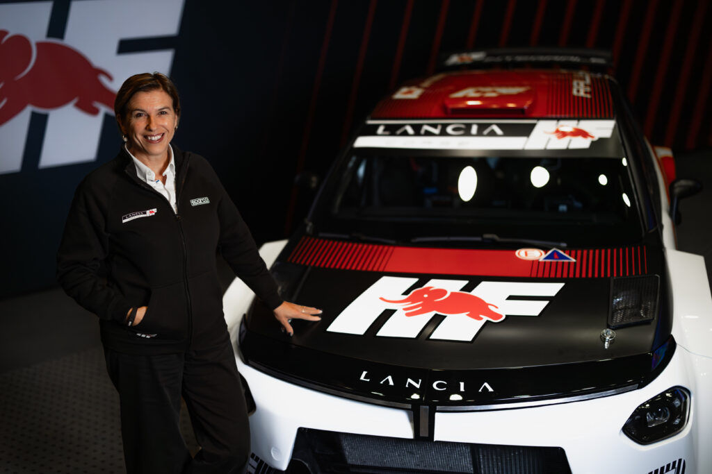 Roberta Zerbi, CEO of Lancia, at Lancia WRC2 HF Integrale Launch from November 18 to 19, 2025 in Satory, France - Photo Germain Hazard / DPPI