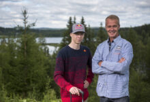 Kalle Rovanpera, Harri Rovanpera pose for the portrait during the FIA World Rally Championship 2017 in Puuppola, Finland on July 27, 2017 //