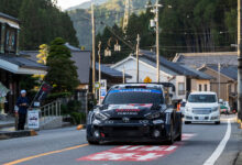 Sebastien Ogier (FRA) Vincent Landais (FRA) Of team TOYOTA GAZOO RACING WRT are seen on roadsection during the World Rally Championship Japan in Toyota City, Japan on 7,November, 2025 //