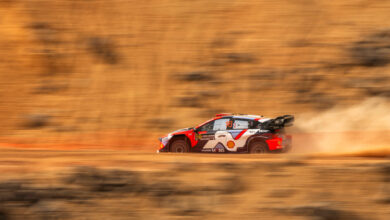 Adrien Fourmaux (FRA) Alexandre Coria (FRA) Of team HYUNDAI SHELL MOBIS WORLD RALLY TEAM are seen performing during the World Rally Championship Saudi Arabia in Jeddah, Saudi Arabia on 26,November. 2025 //