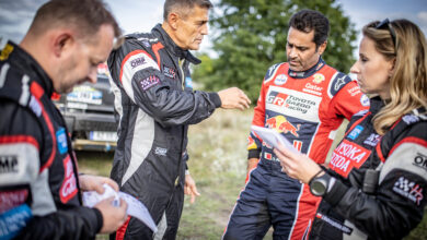 Krzysztof Hołowczyc & Nasser Al-Attiyah are seen at the prologue of Rally Baja Poland in Szczecin, Poland on September 4, 2020 //