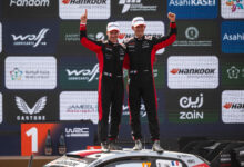 Sebastien Ogier (FRA) Vincent Landais (FRA) Of team TOYOTA GAZOO RACING WRT celebrate World rally championship 2025 title during the World Rally Championship Saudi Arabia in Jeddah, Saudi Arabia on 29,November. 2025 /