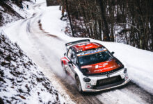 22 GRYAZIN Nikolay (bul), ALEKSANDROV Konstantin (kgz), Lancia Corse HF, Lancia Ypsilon HF, RC2 Rally2, action during the 2026 Rallye Automobile Monte Carlo, 1st round of the 2026 WRC World Rally Car Championship, from January 22 to 25, 2026 at Gap, France - Photo