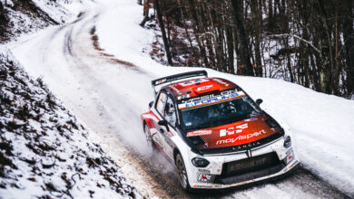 22 GRYAZIN Nikolay (bul), ALEKSANDROV Konstantin (kgz), Lancia Corse HF, Lancia Ypsilon HF, RC2 Rally2, action during the 2026 Rallye Automobile Monte Carlo, 1st round of the 2026 WRC World Rally Car Championship, from January 22 to 25, 2026 at Gap, France - Photo