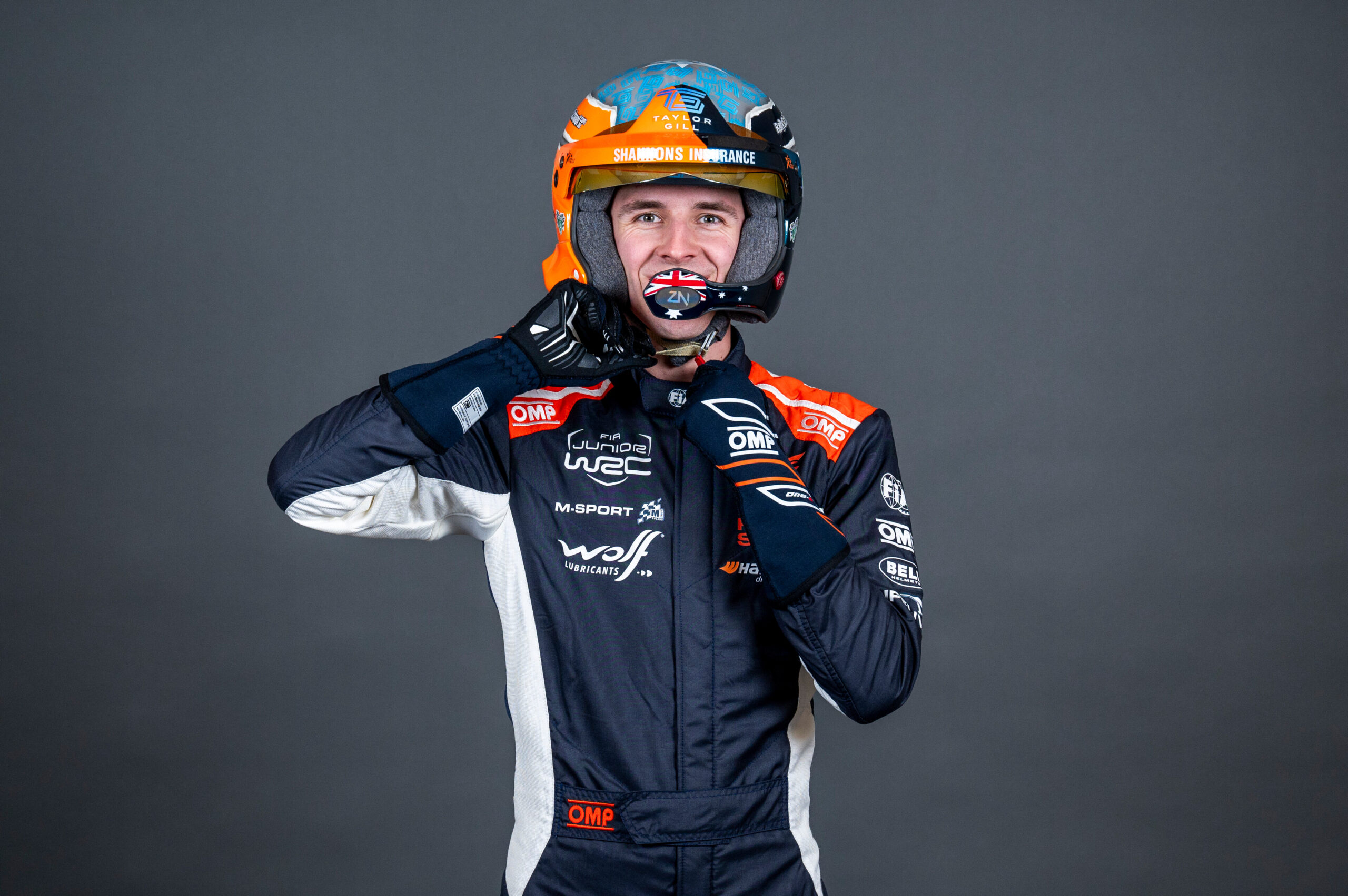 Taylor Gill poses for a portrait during the first stop of World Rally Championship in Sweden, Umea on February 12, 2025. // Michael Jurtin /