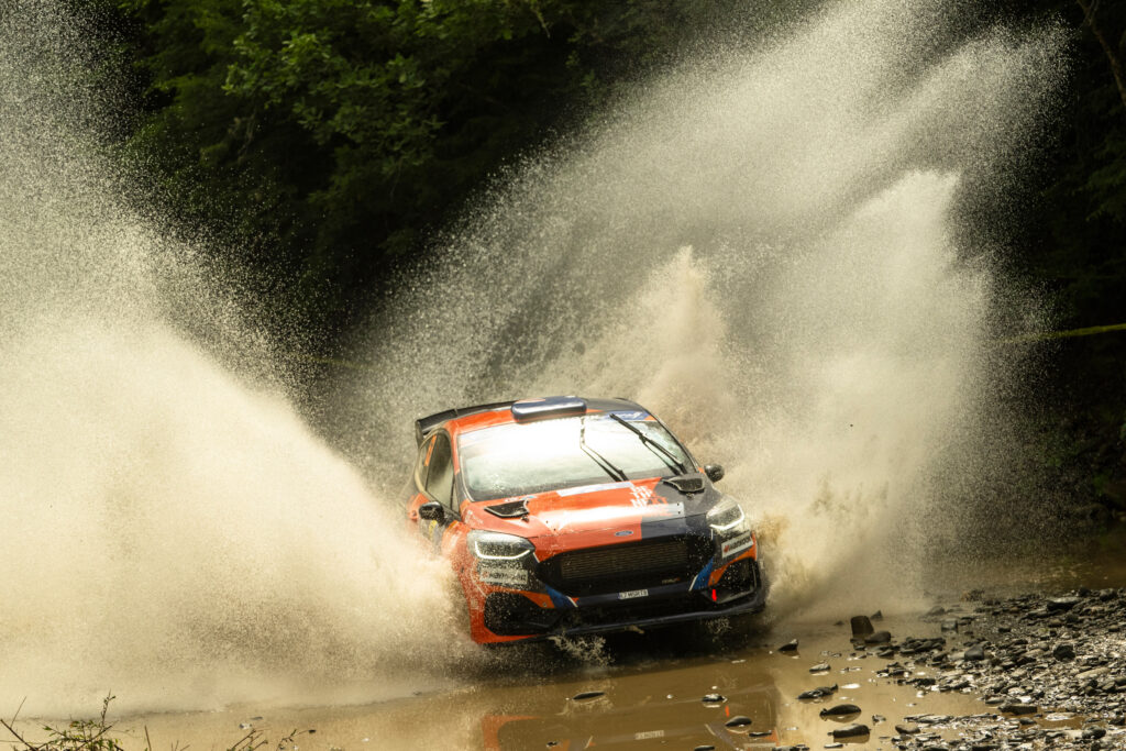 Gill Taylor seen performing during the World Rally Championship Greece in Lamia, Greece on 29,June. 2025 // 