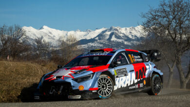 Thierry Neuville (BEL) Martijn Wydaeghe (BEL) Of team HYUNDAI SHELL MOBIS WORLD RALLY TEAM are seen performing during the World Rally Championship Monte-Carlo in Gap, France on 21,January. 2025 //