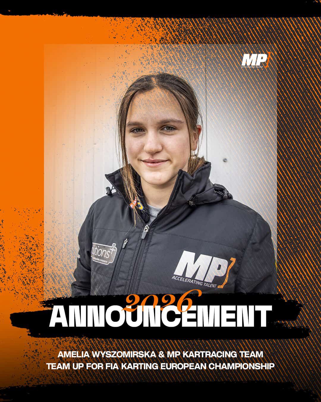 Pomarańczowa szansa Amelii Wyszomirskiej. Nastoletnia Polka zasila szeregi MP Kartracing Team