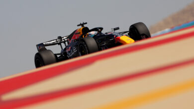 BAHRAIN, BAHRAIN - FEBRUARY 11: Max Verstappen of the Netherlands driving the (3) Oracle Red Bull Racing RB22 on track during day one of F1 Testing at Bahrain International Circuit on February 11, 2026 in Bahrain, Bahrain. (
