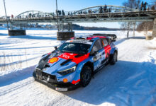 Esapekka Lappi (FIN) Enni Mälkönen (FIN) Of team HYUNDAI SHELL MOBIS WORLD RALLY TEAM are seen racing during the World Rally Championship Sweden in Umea, Sweden on 12 February, 2026 //