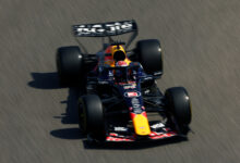 BAHRAIN, BAHRAIN - FEBRUARY 13: Max Verstappen of the Netherlands driving the (3) Oracle Red Bull Racing RB22 Red Bull Ford on track during day three of F1 Testing at Bahrain International Circuit on February 13, 2026 in Bahrain, Bahrain.