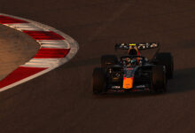 BAHRAIN, BAHRAIN - FEBRUARY 13: Isack Hadjar of France driving the (6) Oracle Red Bull Racing RB22 Red Bull Ford on track during day three of F1 Testing at Bahrain International Circuit on February 13, 2026 in Bahrain, Bahrain. (