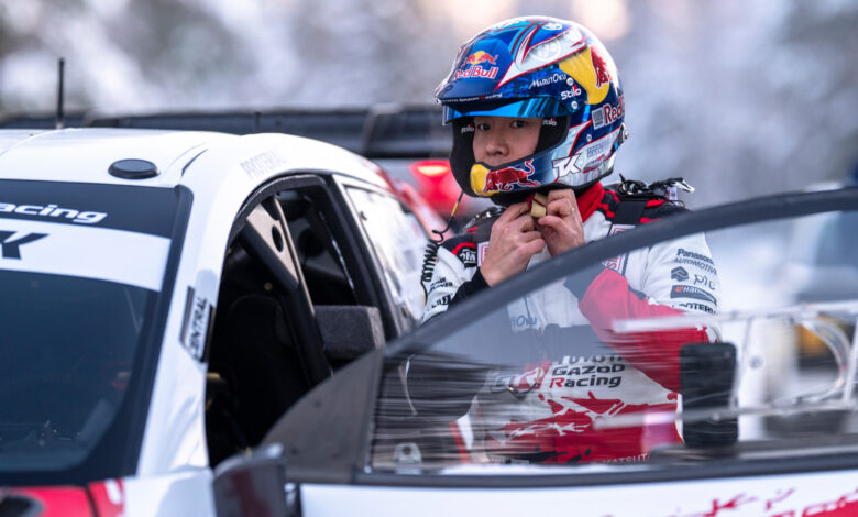 Takamoto Katsuta (JPN) Aaron Johnston (IRL) Of team TOYOTA GAZOO RACING WRT seen during the World Rally Championship Sweden in Umea, Sweden on 14 February, 2026 //