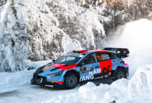 Thierry Neuville (BEL) and Martijn Wydaeghe (BEL) of HYUNDAI SHELL MOBIS WORLD RALLY TEAM compete during the second stop of the World Rally Championship in Umea, Sweden on February 15, 2026. //