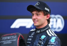 SUZUKA, JAPAN - MARCH 28: Pole position qualifier Andrea Kimi Antonelli of Italy and Mercedes AMG Petronas F1 Team is presented with his Pirelli Pole Position award during qualifying ahead of the F1 Grand Prix of Japan at Suzuka Circuit on March 28, 2026 in Suzuka, Japan. (Photo by