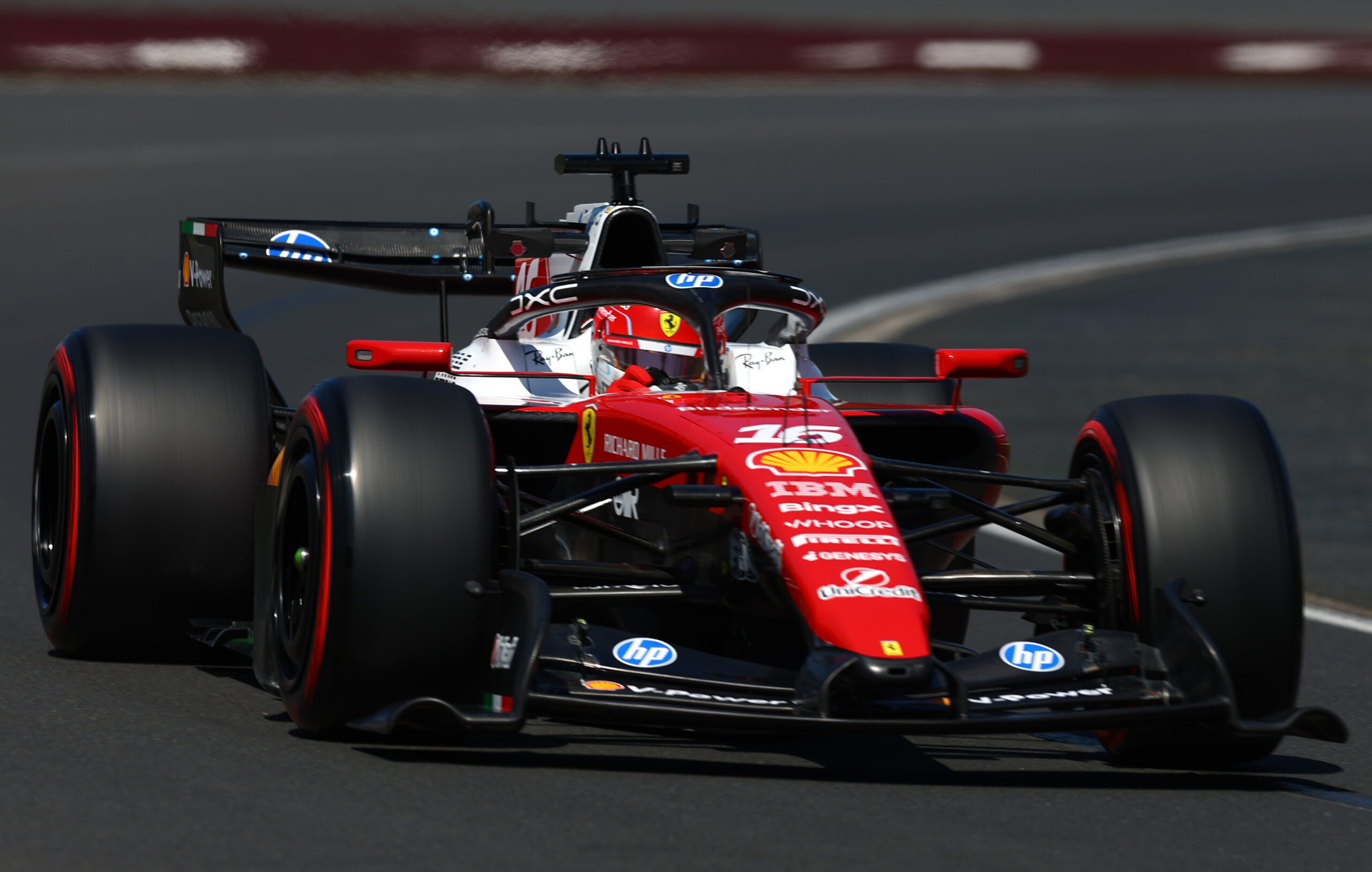 MELBOURNE, AUSTRALIA - MARCH 06: Charles Leclerc of Monaco driving the (16) Scuderia Ferrari SF-26 on track during practice ahead of the F1 Grand Prix of Australia at Albert Park Grand Prix Circuit on March 06, 2026 in Melbourne, Australia. (Photo by