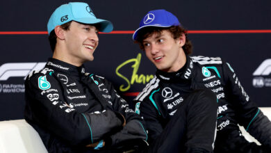 Formel 1 - Mercedes-AMG PETRONAS F1 Team, Großer Preis von China 2026. Kimi Antonelli, George Russell Formula One - Mercedes-AMG PETRONAS F1 Team, 2026 Chinese GP. Kimi Antonelli, George Russell
