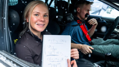 Mälkönen Enni , Esapekka Lappi are seen on reconnaissance during the World Rally Championship Sweden in Umea, Sweden on 10 February, 2026 //