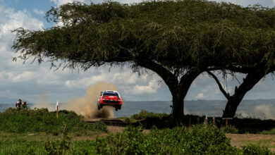 Oliver Solberg (SWE) Elliott Edmondson (GBR) Of team TOYOTA GAZOO RACING WRT are seen racing during the World Rally Championship Kenya in Naivasha, Kenya on 13 March, 2026 /
