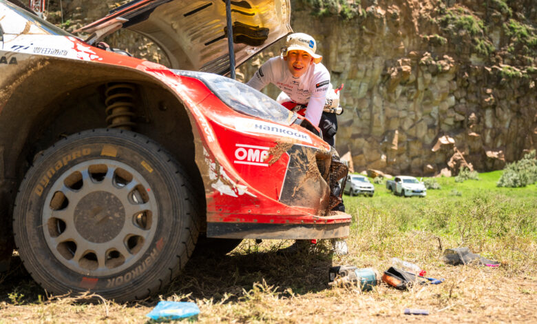Sami Pajari (FIN) of team TOYOTA GAZOO RACING WRT2 a are seen during the World Rally Championship Kenya in Naivasha, Kenya on 15 March, 2026. //
