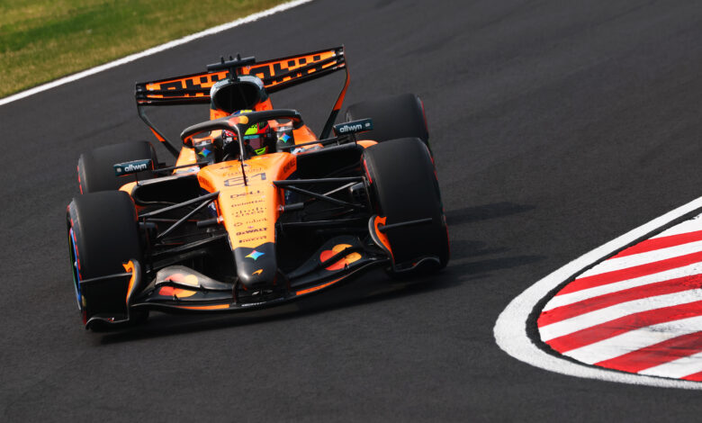 SUZUKA, JAPAN - MARCH 29: Oscar Piastri of Australia driving the (81) McLaren MCL40 Mercedes on a reconnaissance lap prior to the F1 Grand Prix of Japan at Suzuka Circuit on March 29, 2026 in Suzuka, Japan. (Photo