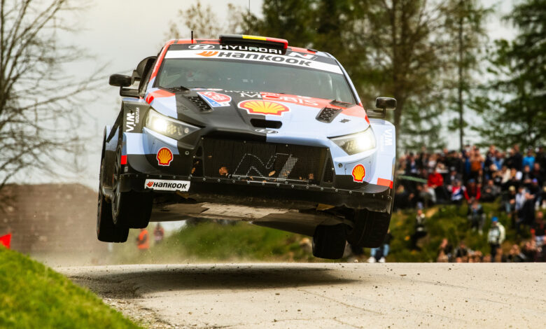 Thierry Neuville (BEL) Martijn Wydaeghe (BEL) Of team HYUNDAI SHELL MOBIS WORLD RALLY TEAM seen during the World Rally Championship Croatia in Rijeka, Croatia on 11 April, 2026 //