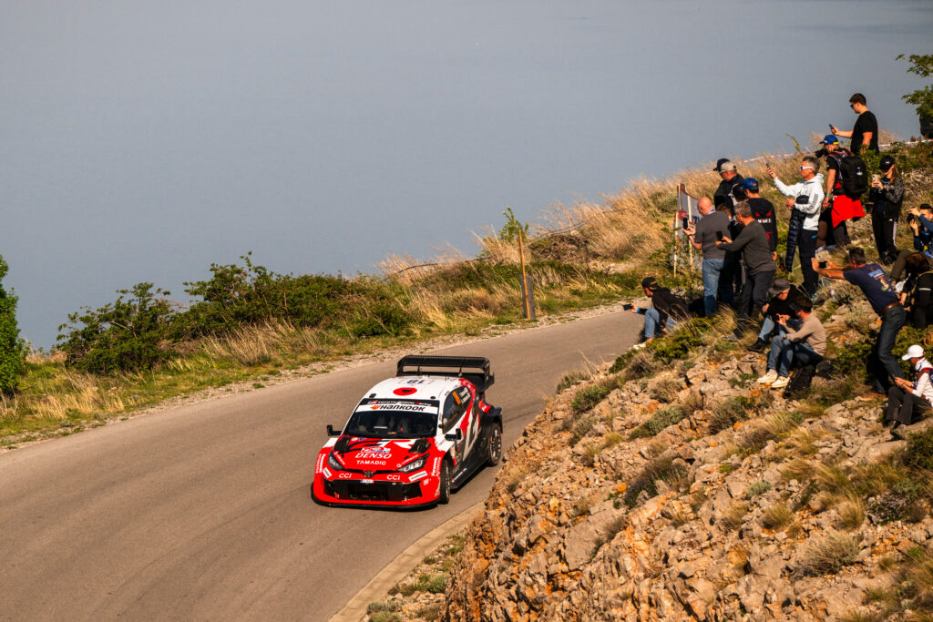 Takamoto Katsuta (JPN) Aaron Johnston (IRL) Of team TOYOTA GAZOO RACING WRT seen during the World Rally Championship Croatia in Rijeka, Croatia on 12 April, 2026 //