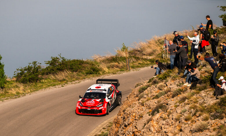 Takamoto Katsuta (JPN) Aaron Johnston (IRL) Of team TOYOTA GAZOO RACING WRT seen during the World Rally Championship Croatia in Rijeka, Croatia on 12 April, 2026 //
