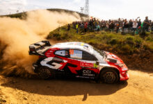 Oliver Solberg (SWE), Elliott Edmondson Of team TOYOTA GAZOO RACING WRT seen during the World Rally Championship Portugal in Porto, Portugal on 7 May, 2026 //