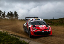Oliver Solberg (SWE) and Elliott Edmondson of team TOYOTA GAZOO RACING WRT seen during Stop 6 of the FIA World Rally Championship in Porto, Portugal on May 9, 2026. //