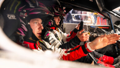 Oliver Solberg (SWE) and Elliott Edmondson of team TOYOTA GAZOO RACING WRT seen during Stop 6 of the FIA World Rally Championship in Porto, Portugal on May 10, 2026. //