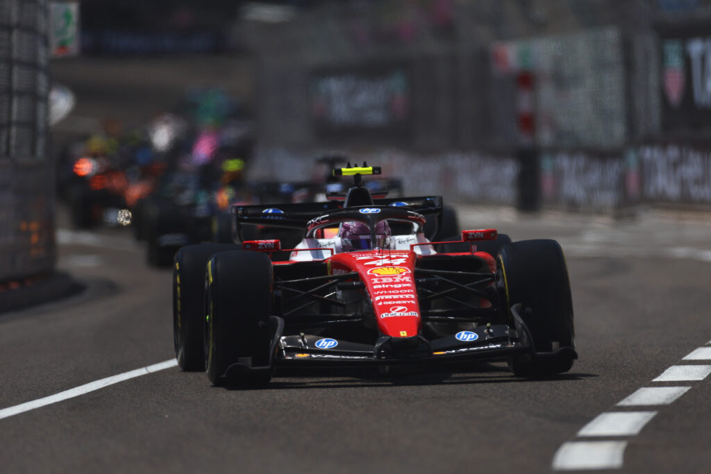MONTE-CARLO, MONACO - JUNE 07: Lewis Hamilton of Great Britain driving the (44) Scuderia Ferrari SF-26 on track during the F1 Grand Prix of Monaco at Circuit de Monaco on June 07, 2026 in Monte-Carlo, Monaco. (Photo by 