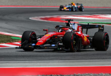 BARCELONA, SPAIN - JUNE 13: Charles Leclerc of Monaco driving the (16) Scuderia Ferrari SF-26 on track during final practice ahead of the F1 Grand Prix of Barcelona-Catalunya at Circuit de Barcelona-Catalunya on June 13, 2026 in Barcelona, Spain. (Photo by