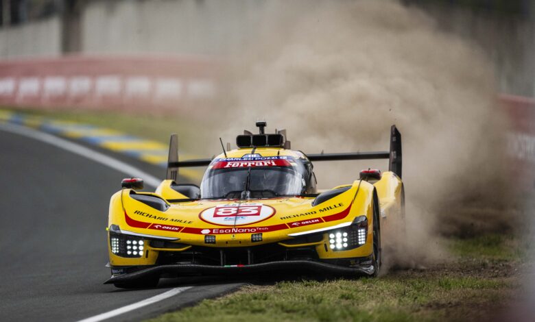 83 YE Yifei (chn), KUBICA Robert (pol), HANSON Phil (gbr), AF Corse, Ferrari 499P #83, Hypercar, action during the Free Practice and Qualifying session of the 24 Hours of Le Mans 2026, 3rd round of the 2026 FIA World Endurance Championship, from June 10 to 11, 2026 on the Circuit des 24 Heures du Mans in Le Mans, France - Photo